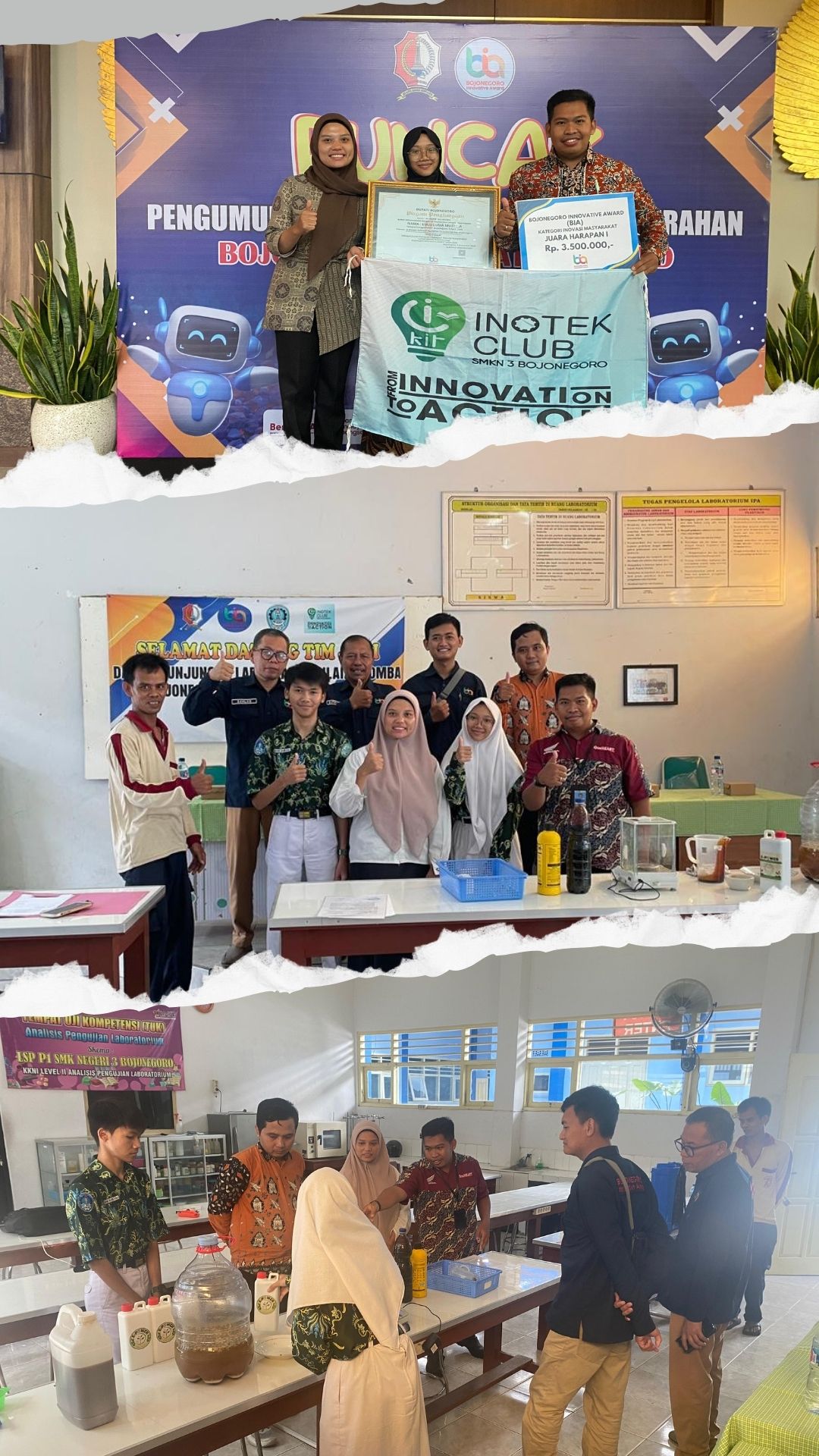 MELALUI EKSTRAKURIKULER “KIR INOTEK CLUB” SMKN 3 BOJONEGORO BERPRESTASI DALAM PENGANUGERAHAN BIA 2024